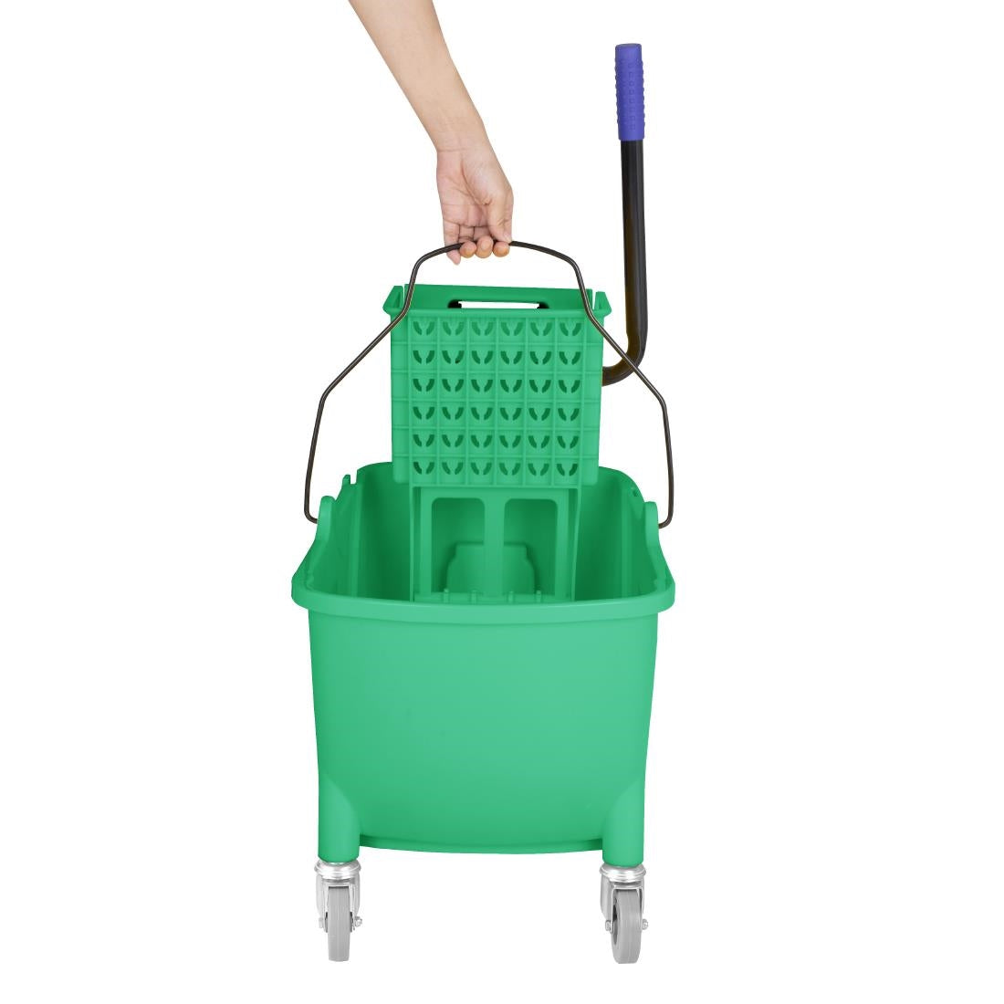 Jantex 30ltr Mop Bucket with Foot Pedal release - Green