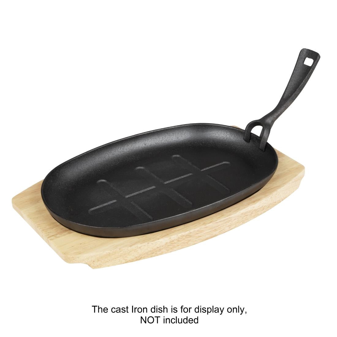 Olympia Hevea Board for Cast Iron Oval Sizzler 335x205mm for GJ557