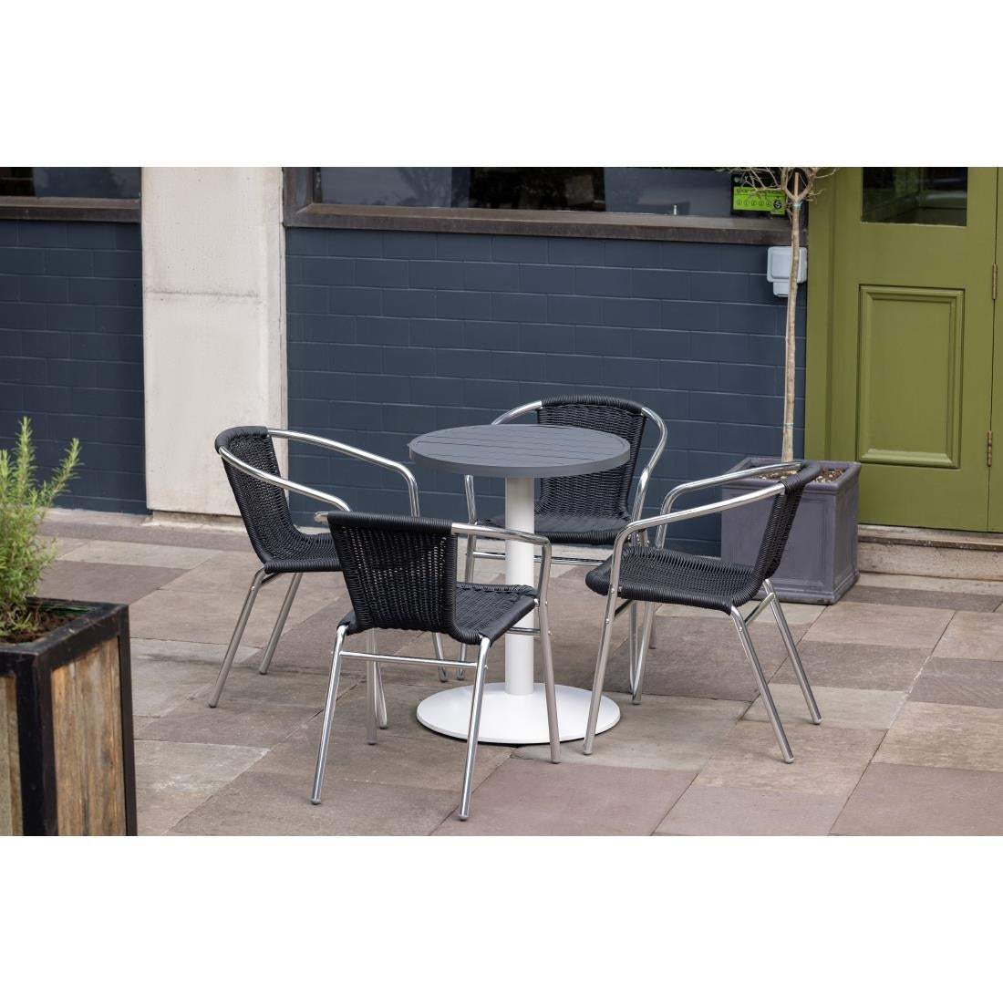 Bolero Aluminium Round Table Top Dark Grey 580mm