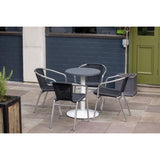 Bolero Aluminium Round Table Top Dark Grey 580mm