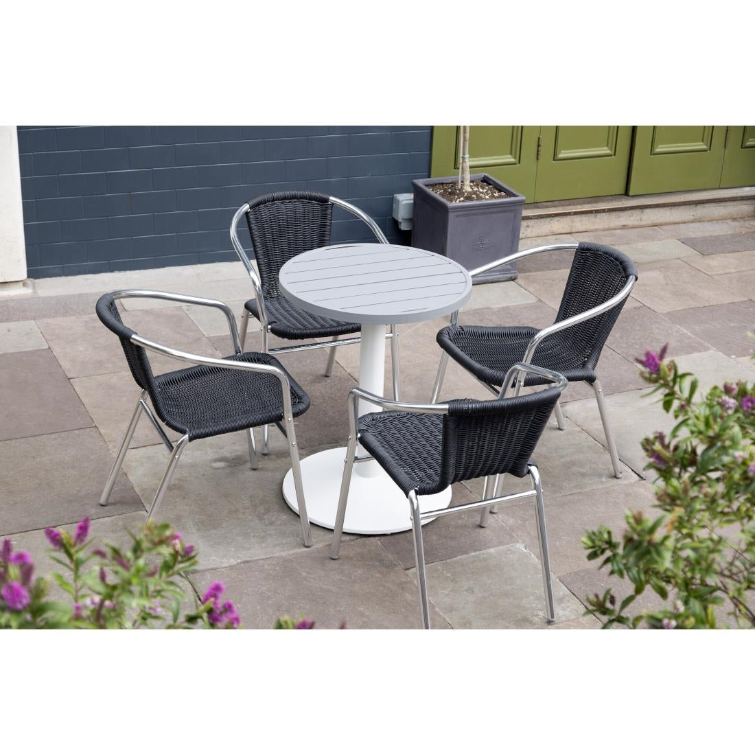 Bolero Aluminium Round Table Top Light Grey 580mm