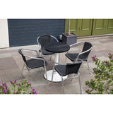 Bolero Aluminium Round Table Top Black 580mm