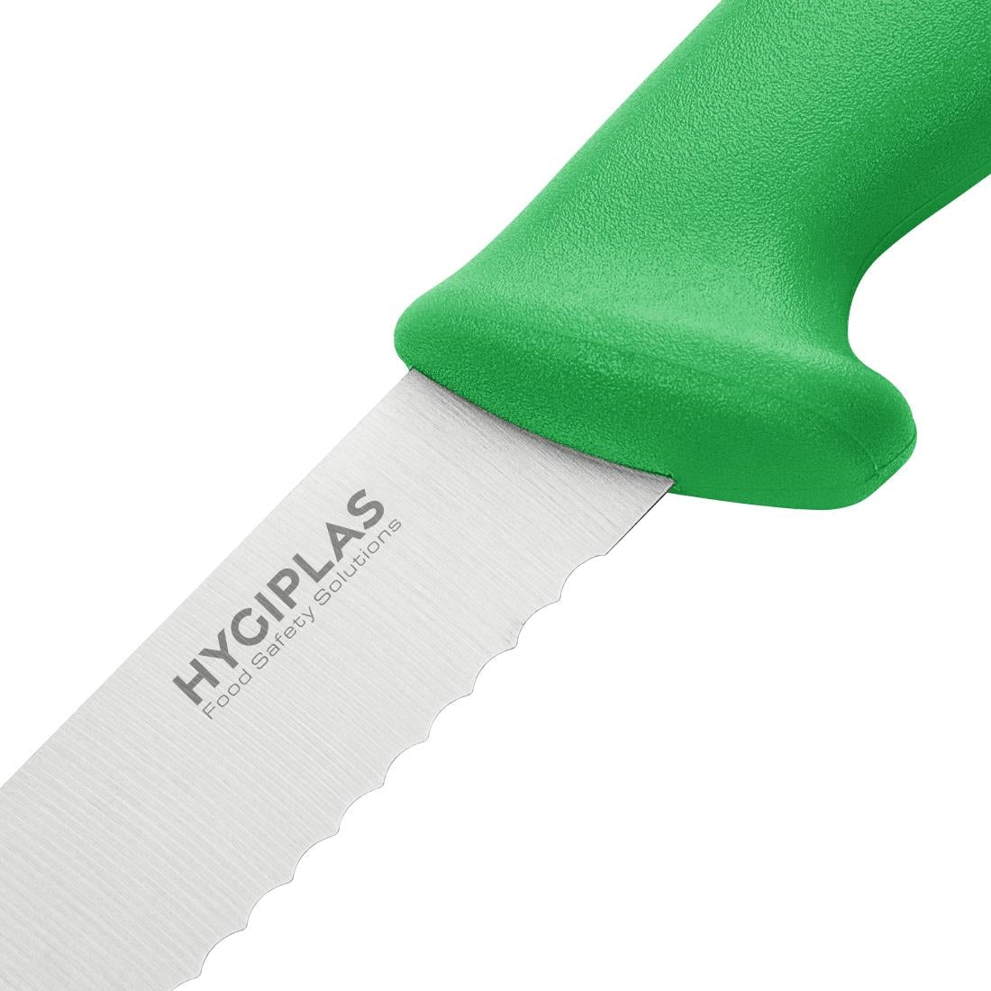 Hygiplas Serrated Slicer Green 24.8cm