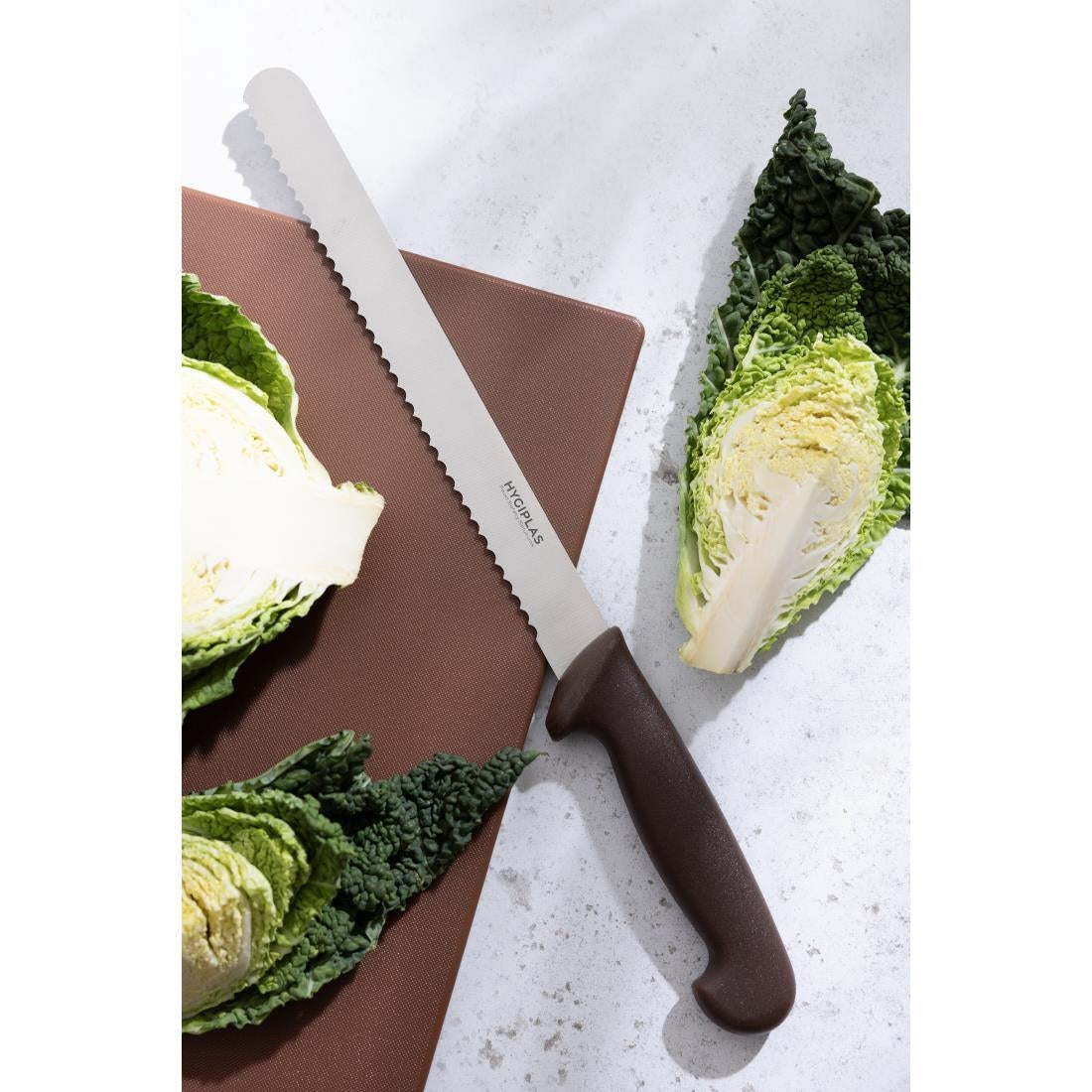 Hygiplas Serrated Slicer Brown 24.8cm