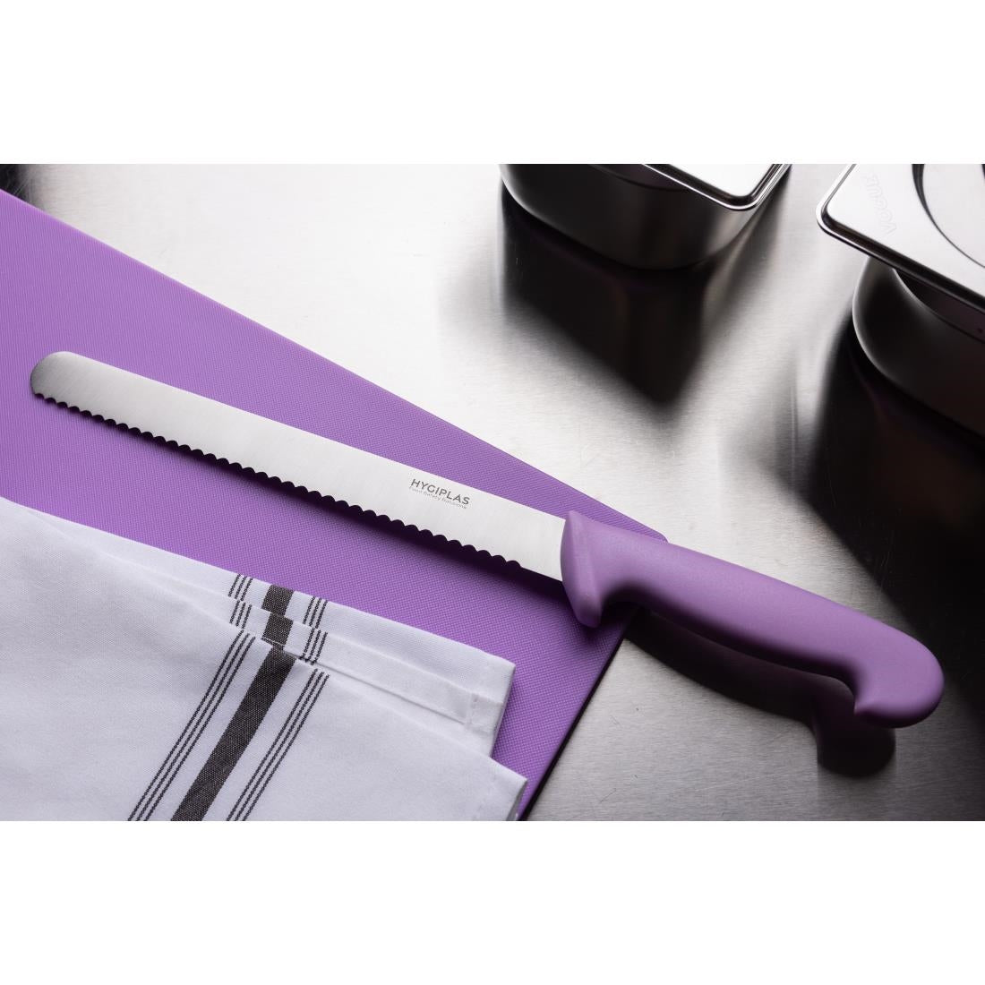 Hygiplas Serrated Slicer Purple 24.8cm