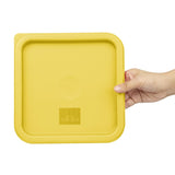 Hygiplas Square Food Storage Container Lid Yellow Medium