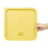 Hygiplas Square Food Storage Container Lid Yellow Large