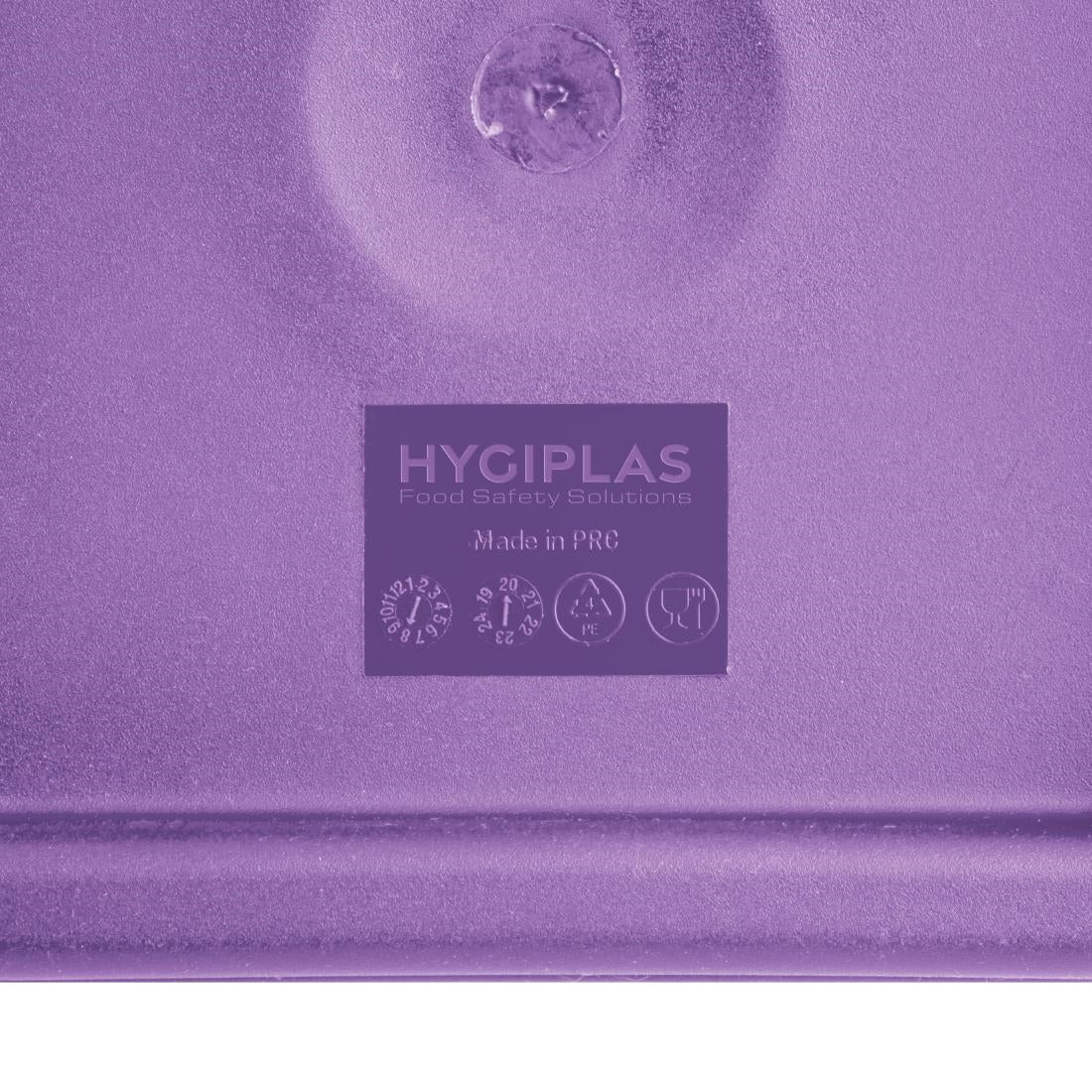 Hygiplas Square Food Storage Container Lid Purple Medium