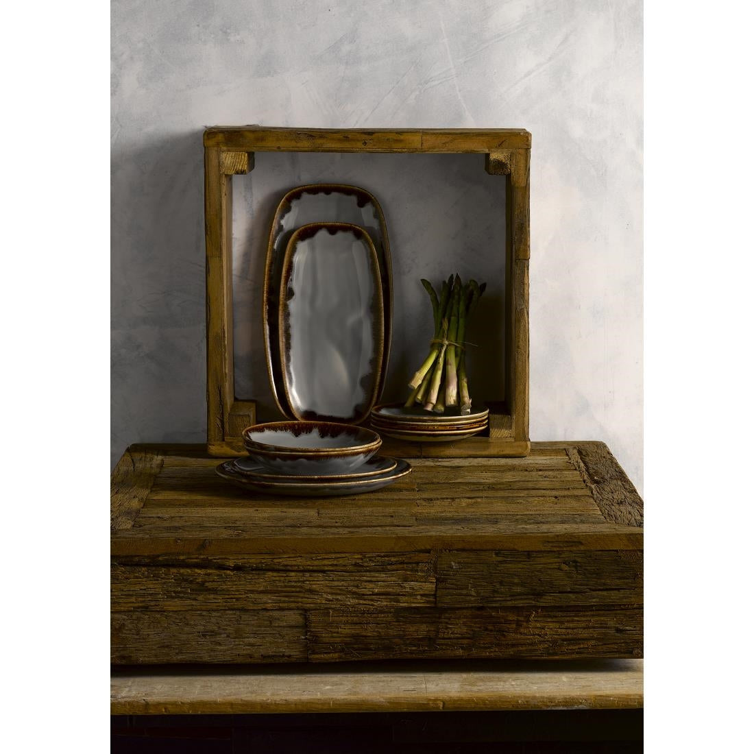 Dudson Harvest Walled Plates Grey 210mm (6 Pack)