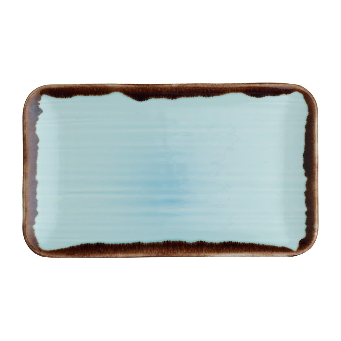 Dudson Harvest Organic Rectangular Plates Turquoise 270x160mm (12 Pack)