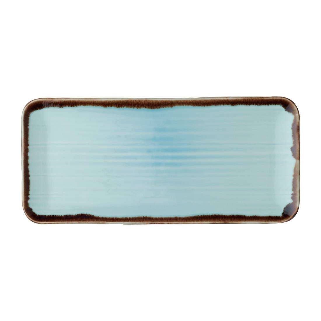 Dudson Harvest Organic Coupe Rectangular Platter Turquoise 246mm (6 Pack)
