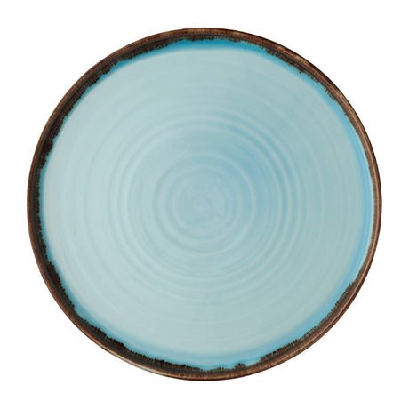 Dudson Harvest Walled Plates Turquoise 260mm (6 Pack)
