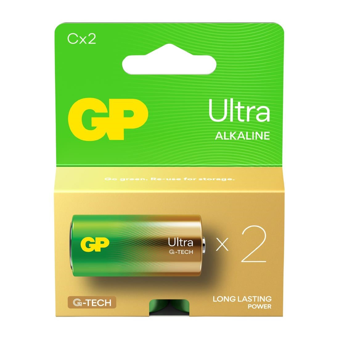 GP Ultra G-Tech Battery C (2 Pack)