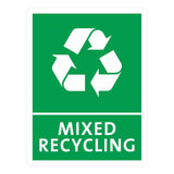 Jantex Slim Bin Mixed Recycling Label