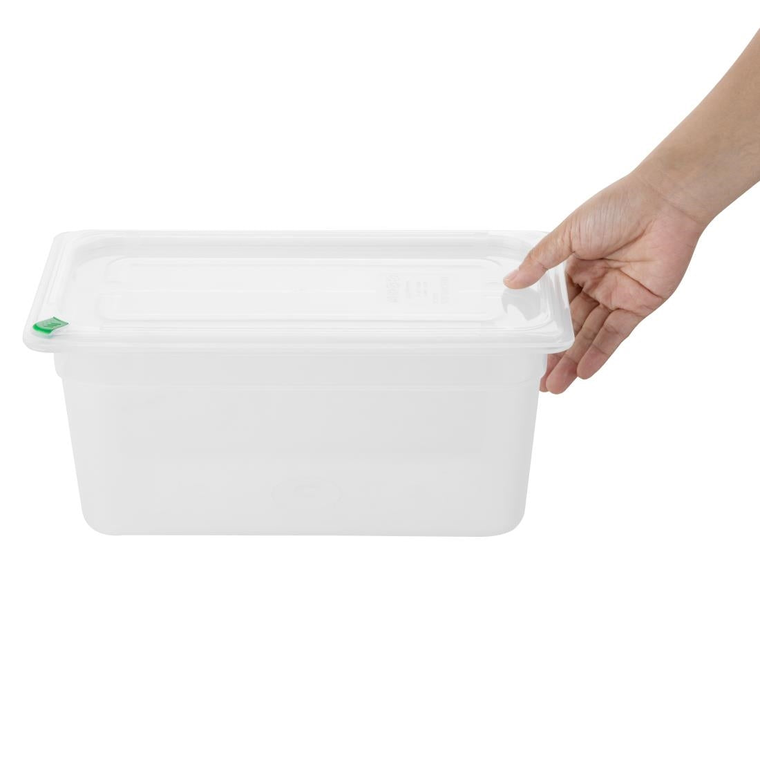 Hygiplas Click PP GN Container 1/3 with Lid & 7 Colour Clips 150mm 5.3Ltr (4 Pack)