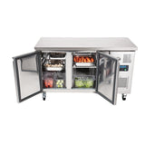 Polar U-Series Slimline Double Door Counter Fridge 228Ltr