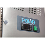 Polar U-Series Slimline Double Door Counter Fridge 228Ltr