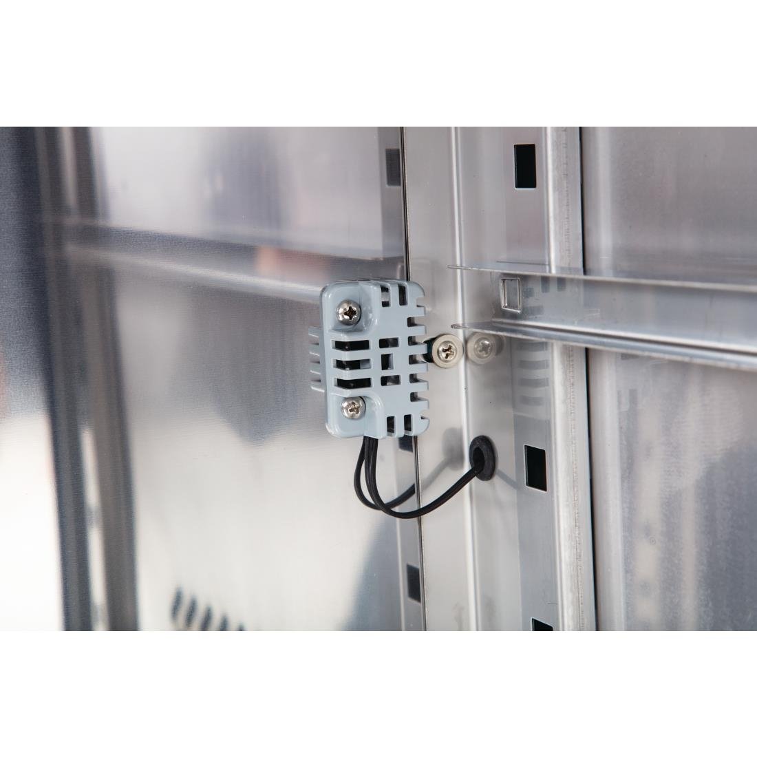 Polar U-Series Triple Door Counter Fridge with Upstand 417Ltr