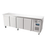 Polar U-Series Slimline Four Door Counter Fridge 449Ltr