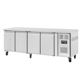Polar U-Series Slimline Four Door Counter Fridge 449Ltr