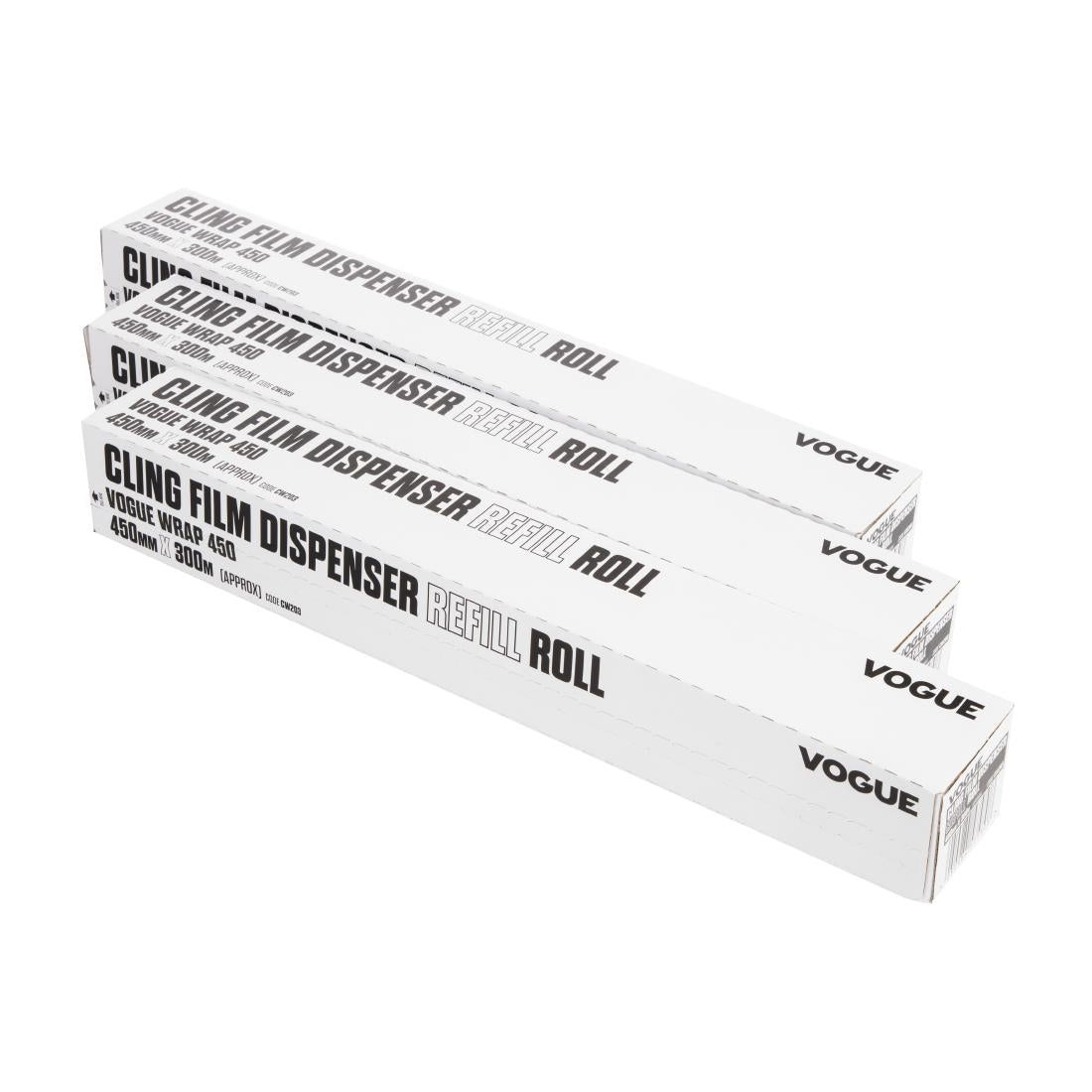 Vogue Pre-Perforated Cling Film 450mm x 500m (3 Pack)