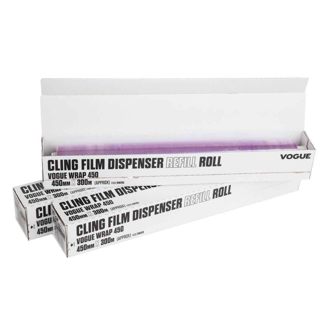 Vogue Pre-Perforated Cling Film 450mm x 500m (3 Pack)