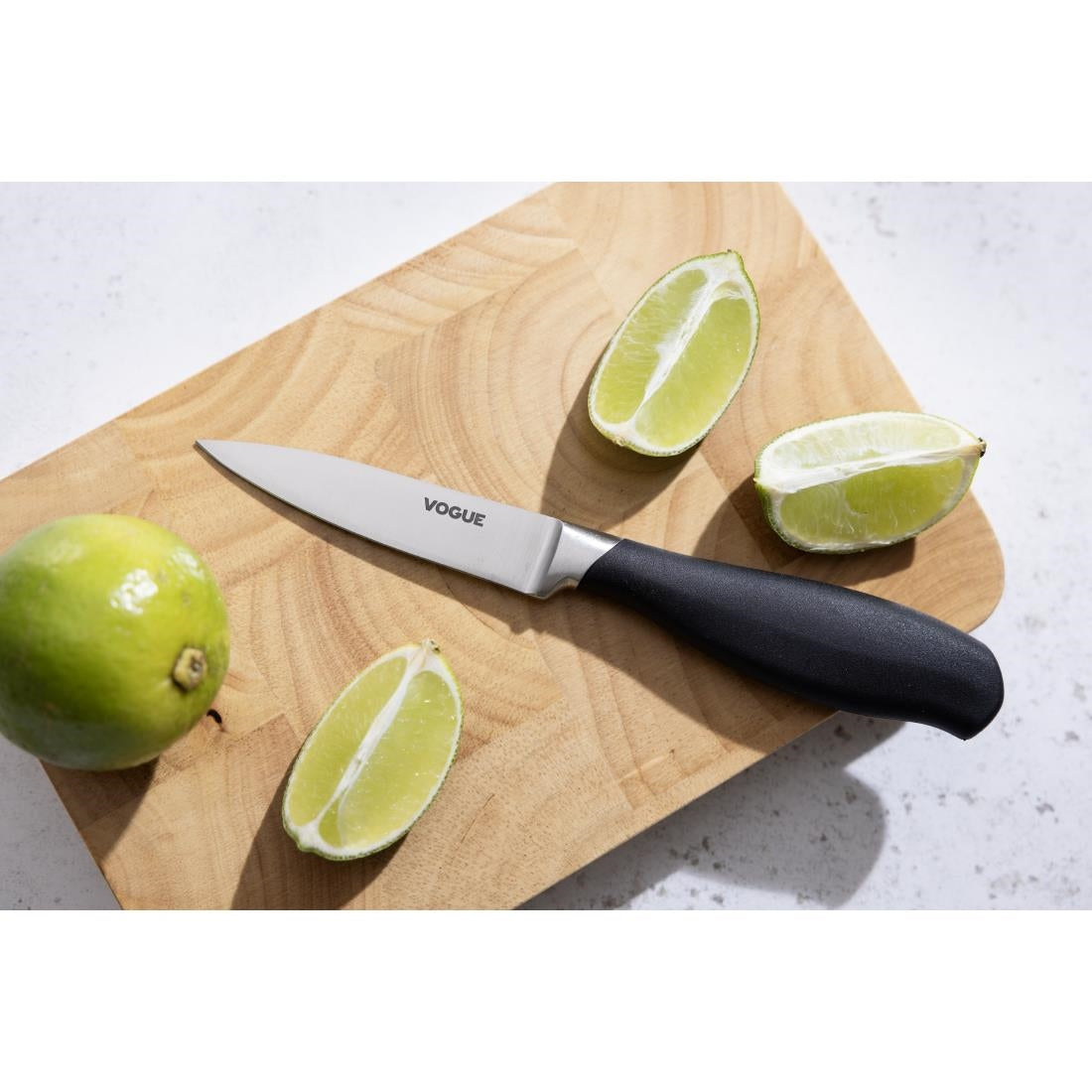 Vogue Soft Grip Paring Knife Black 8.5cm