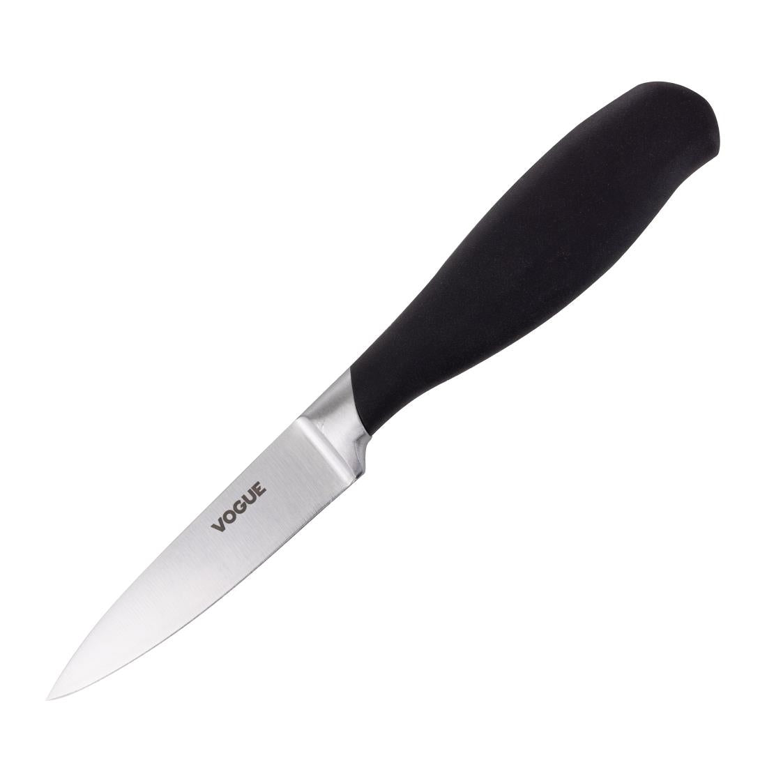Vogue Soft Grip Paring Knife Black 8.5cm