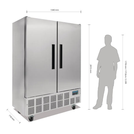 Polar G-Series Double Door Slimline Fridge 960Ltr