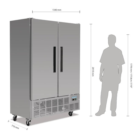 Polar G-Series Double Door Slimline Freezer 960Ltr