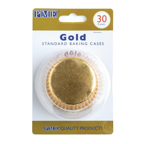 PME Cupcake Baking Cases Gold (30 Pack)