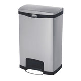 Rubbermaid Slim Jim Pedal Bin Stainless Steel 50Ltr