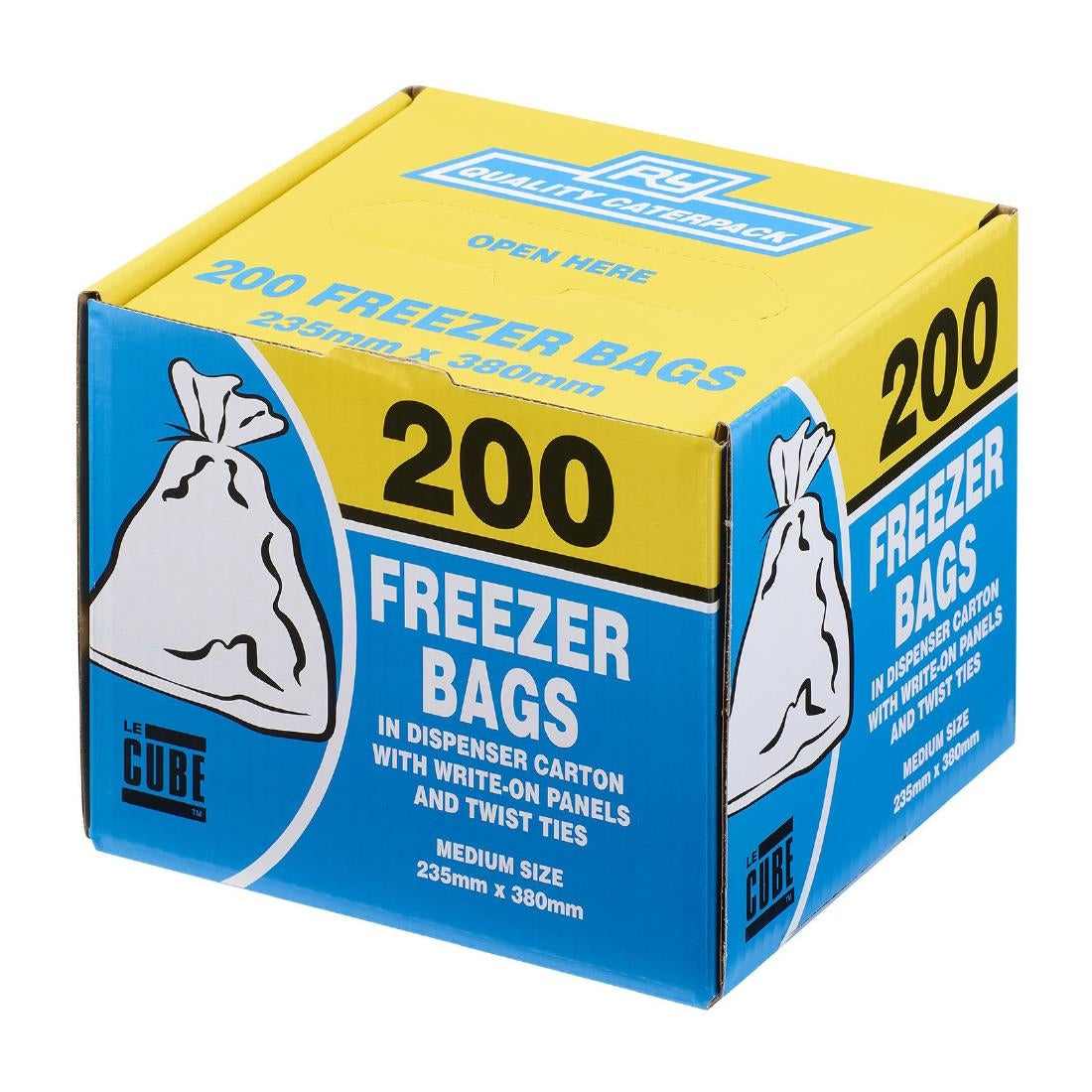 Le Cube Medium Freezer Bags 235x380mm (Pack of 200)