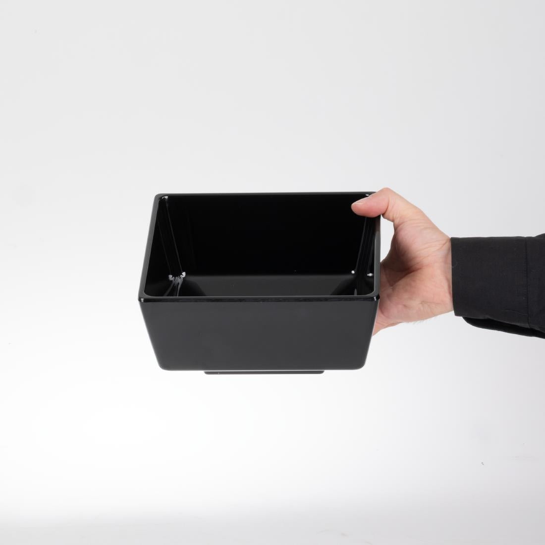 APS Float Square Bowl Black 190x190mm