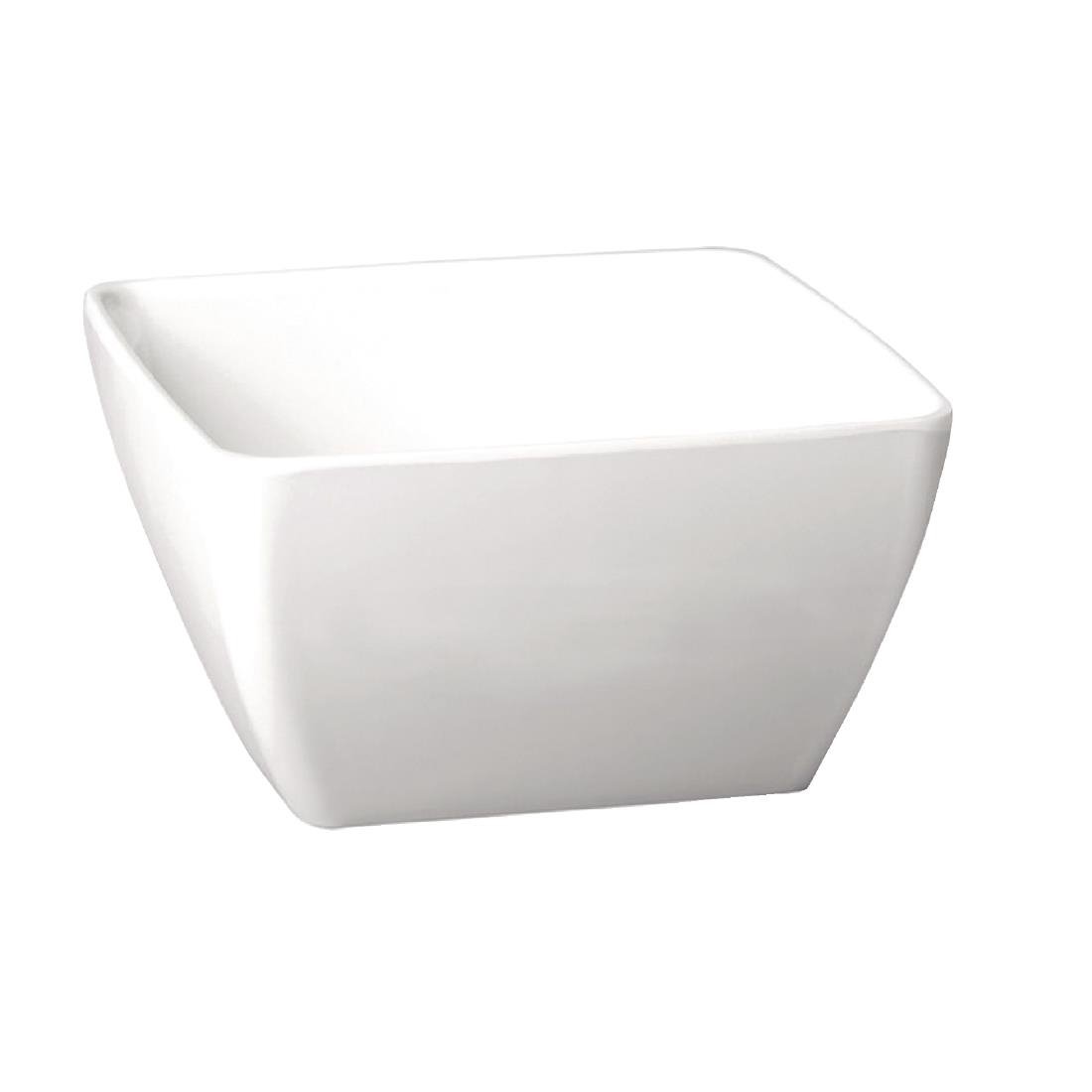 APS Pure Melamine White Square Bowl 125mm