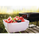 APS Pure Melamine Black Square Bowl 190mm