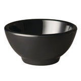 APS Pure Melamine Black Round Mini Bowl 90mm