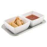 APS Pure Melamine White Square Mini Bowl