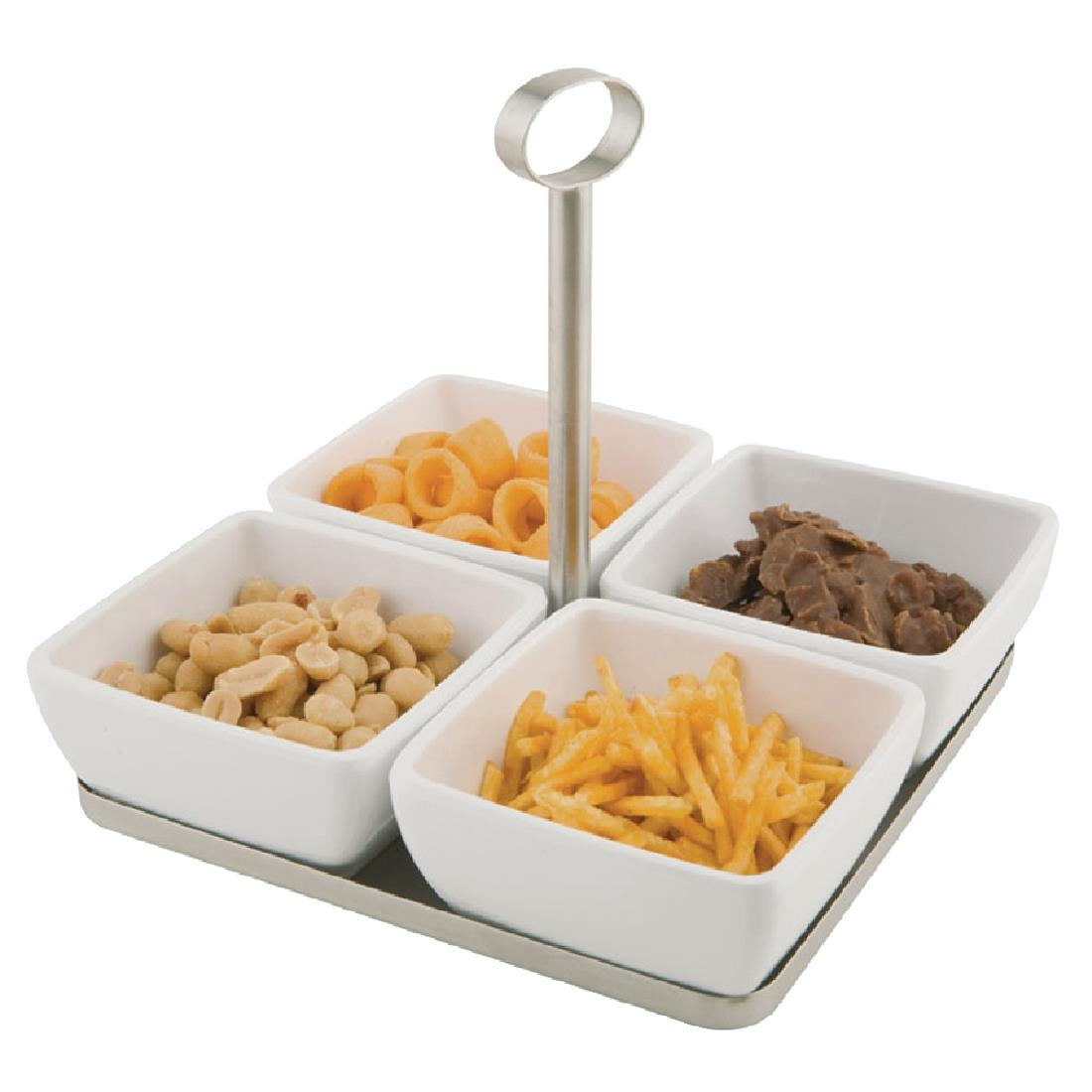 APS Pure Melamine White Square Mini Bowl