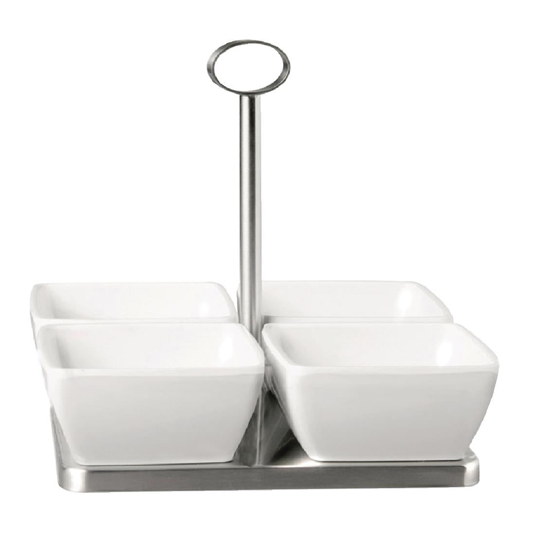 APS Pure Melamine White Square Mini Bowl