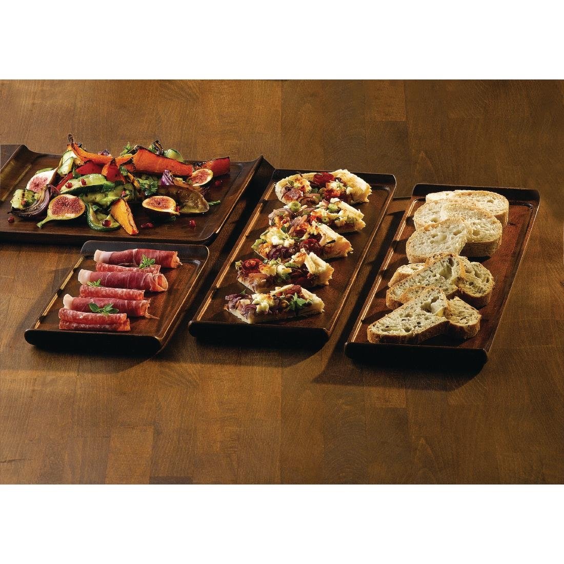 Churchill Alchemy Wooden Buffet Trays 460mm (4 Pack)