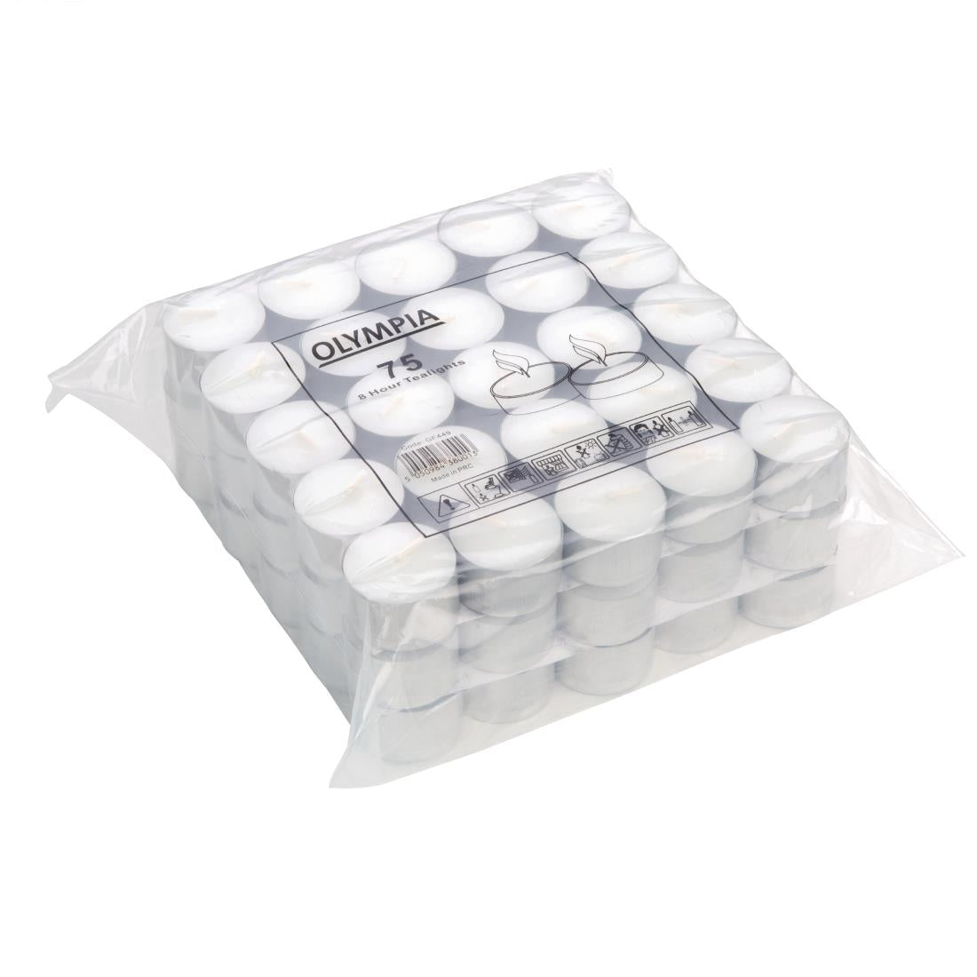 Olympia 8 Hour Tealights (75 Pack)