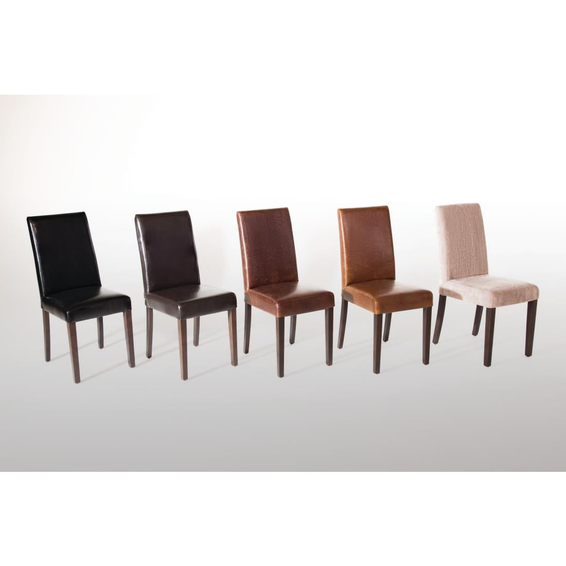 Bolero Faux Leather Dining Chair Antique Tan (2 Pack)