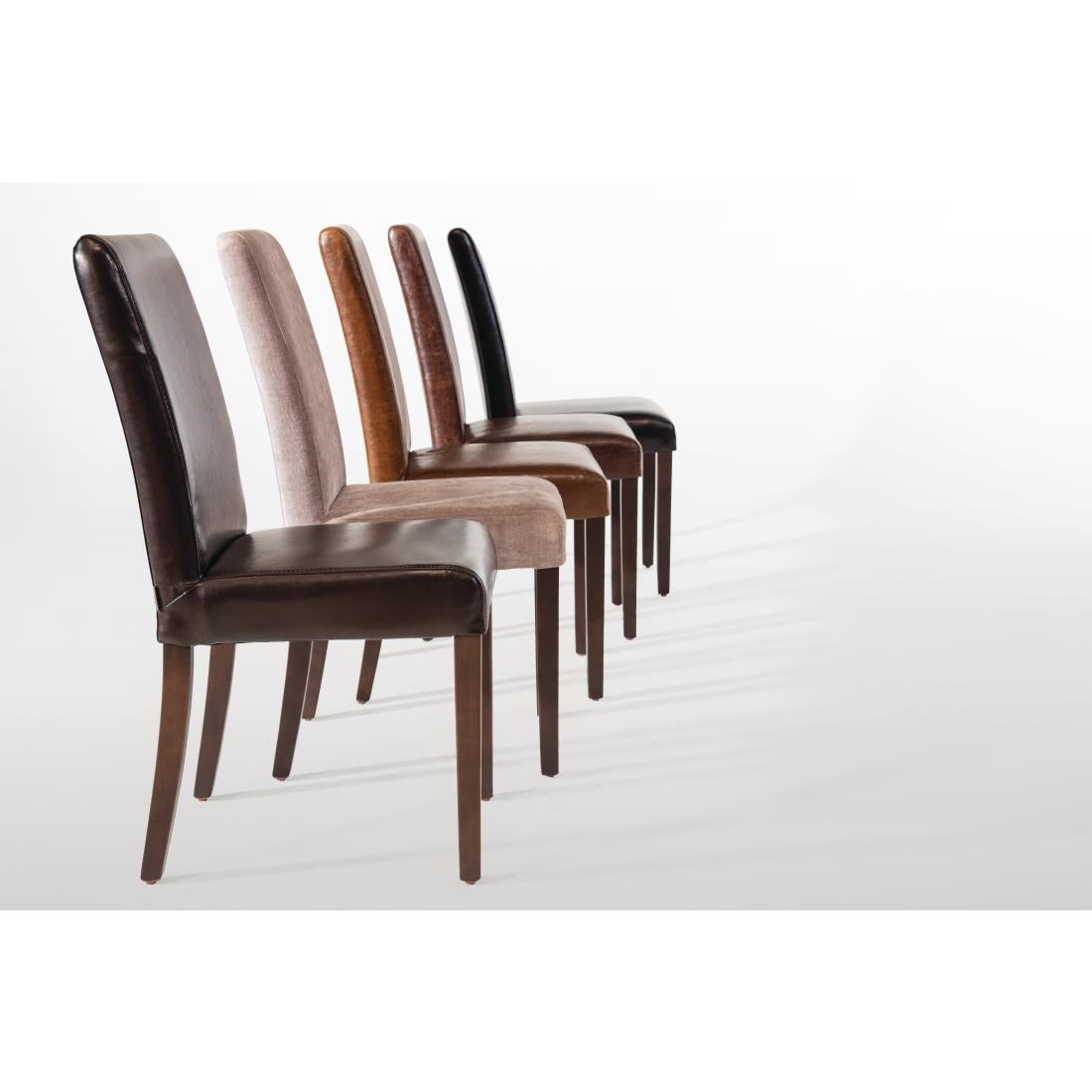 Bolero Faux Leather Dining Chair Antique Tan (2 Pack)