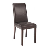 Bolero Faux Leather Dining Chairs Dark Brown (2 Pack)