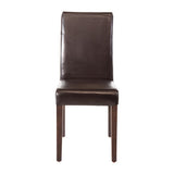 Bolero Faux Leather Dining Chairs Dark Brown (2 Pack)