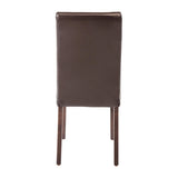 Bolero Faux Leather Dining Chairs Dark Brown (2 Pack)