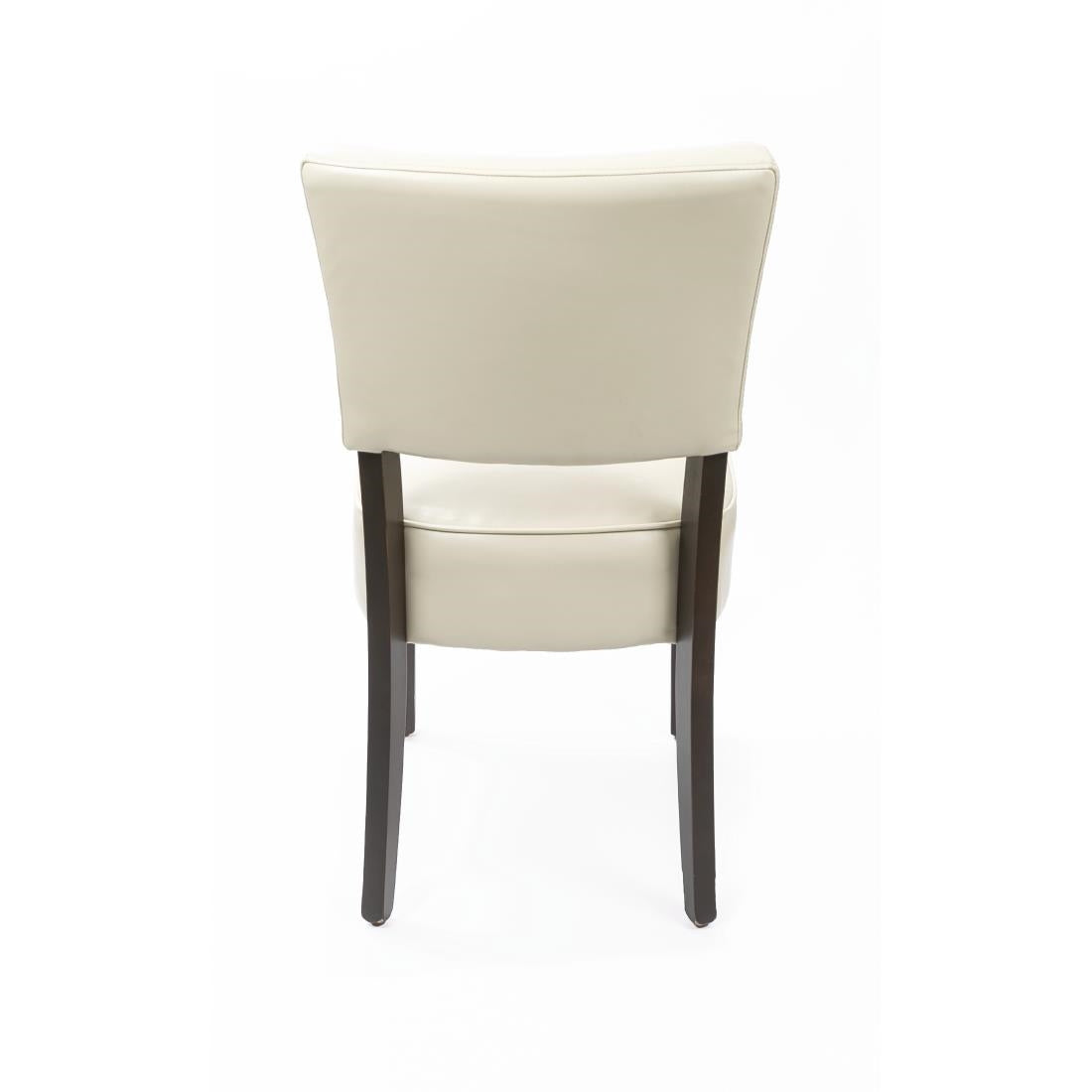 Bolero Chunky Faux Leather Chairs Cream (2 Pack)