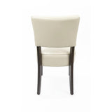 Bolero Chunky Faux Leather Chairs Cream (2 Pack)