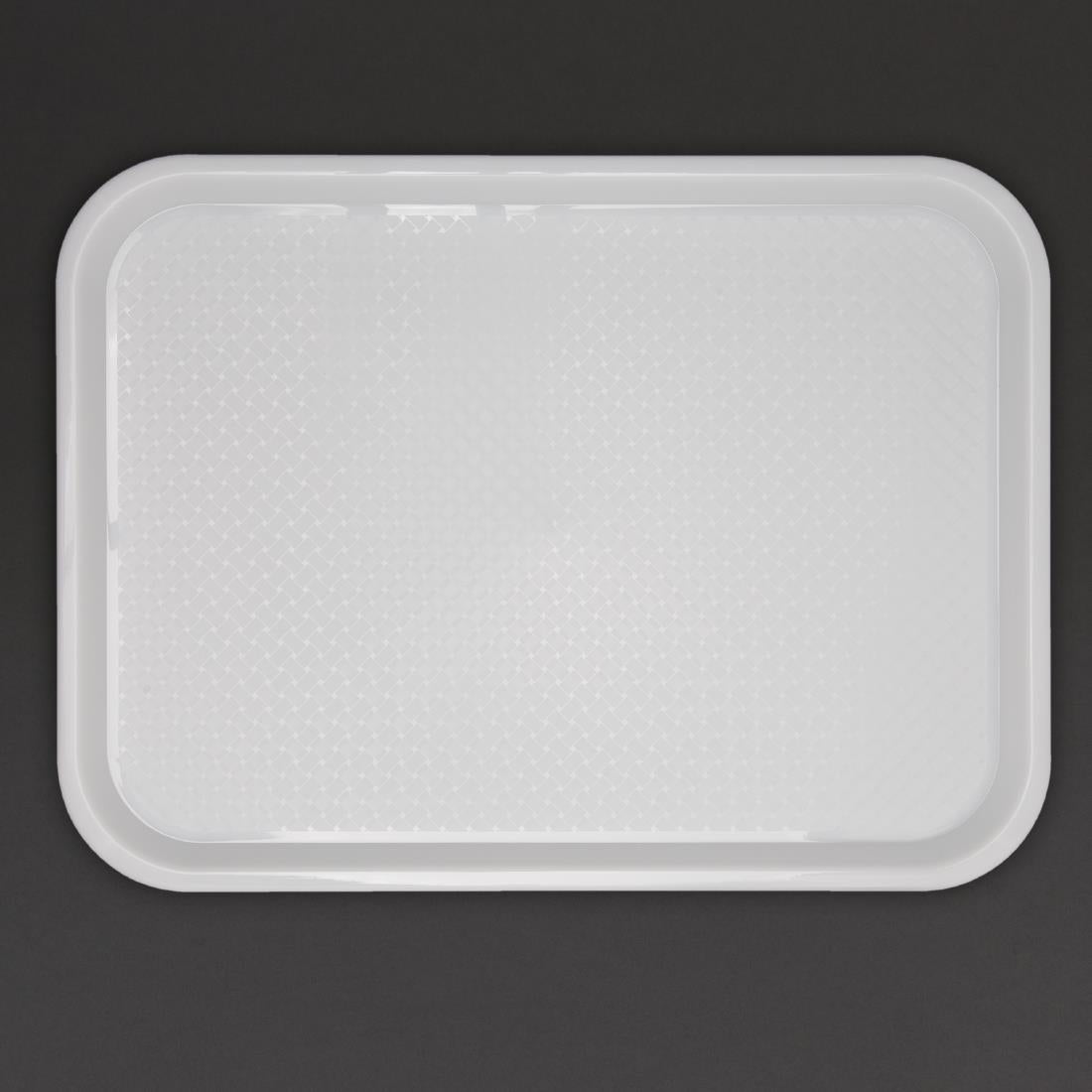 Olympia Kristallon Polypropylene Fast Food Tray White Small 345mm